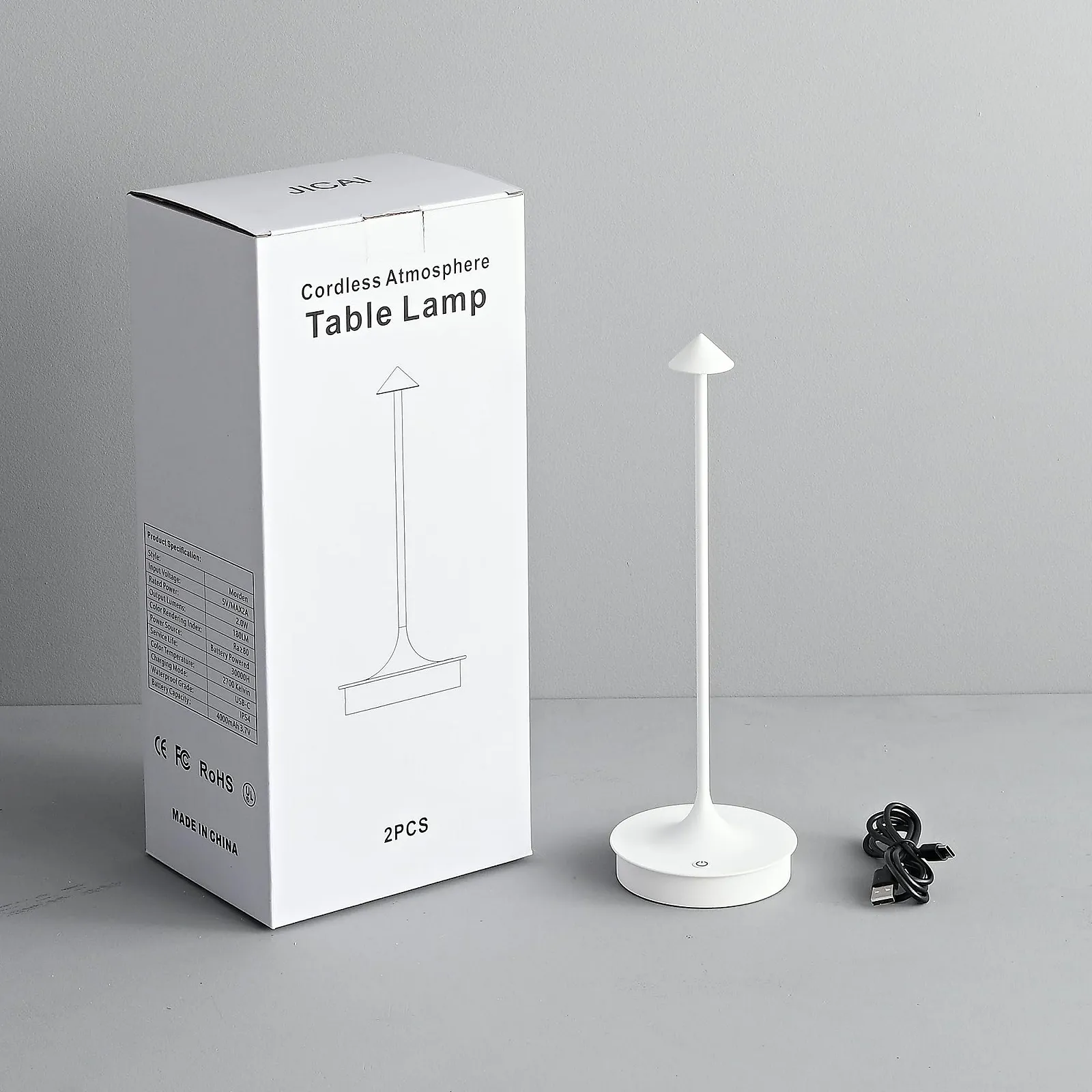 Настольная лампа Leomix LED беспроводная аккумуляторная 4000 мАч сенсорная диммируемая IP54, фото №9