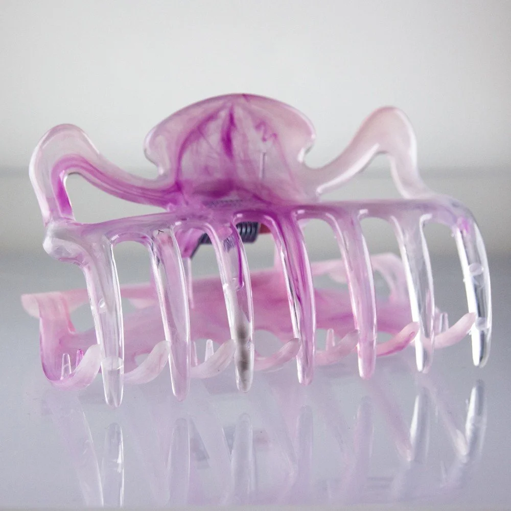 Заколка для волос WeLoveBeads большая 9 см розовая, фото №1