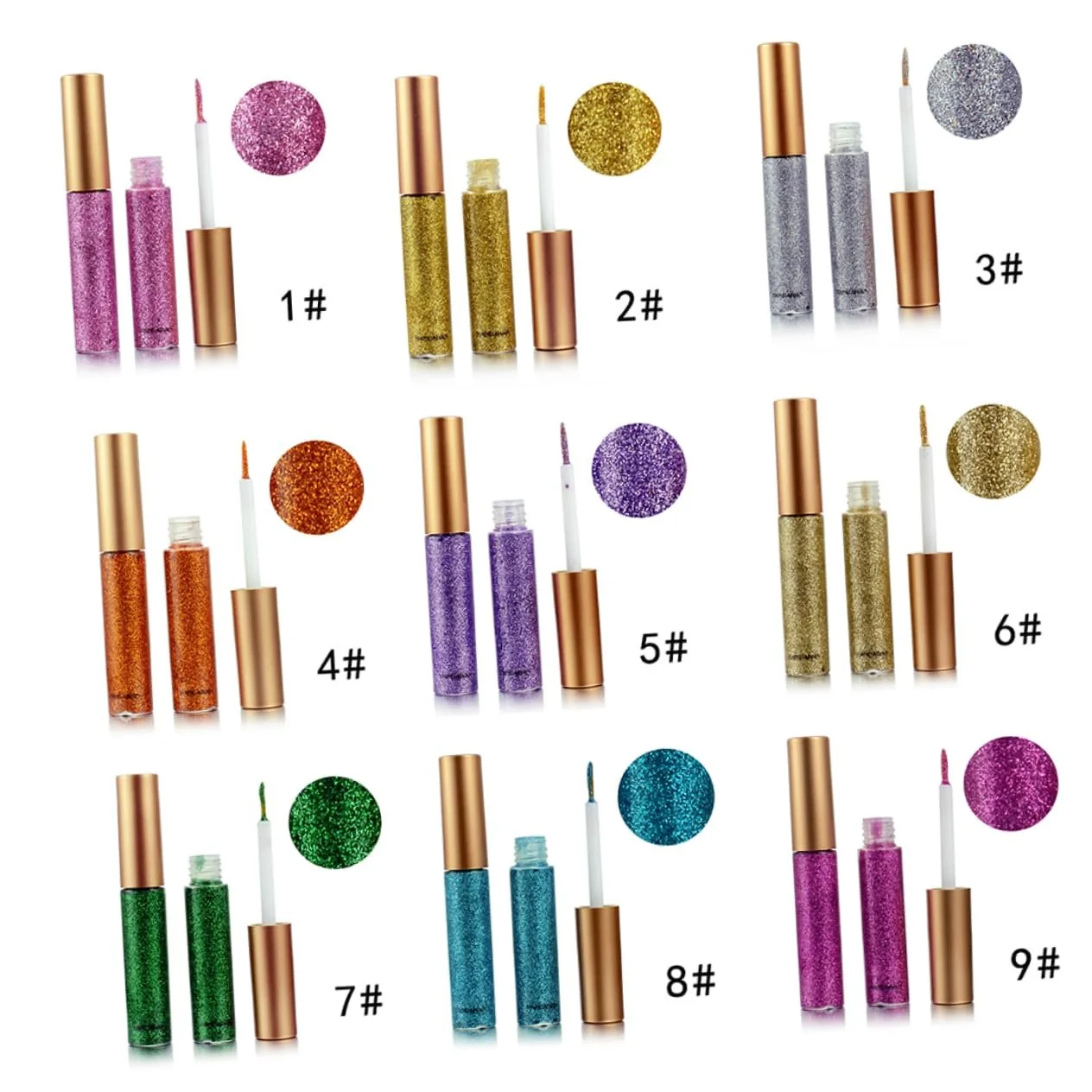 Підводка для очей Angoily Набір з 30 блискіток, фото №6