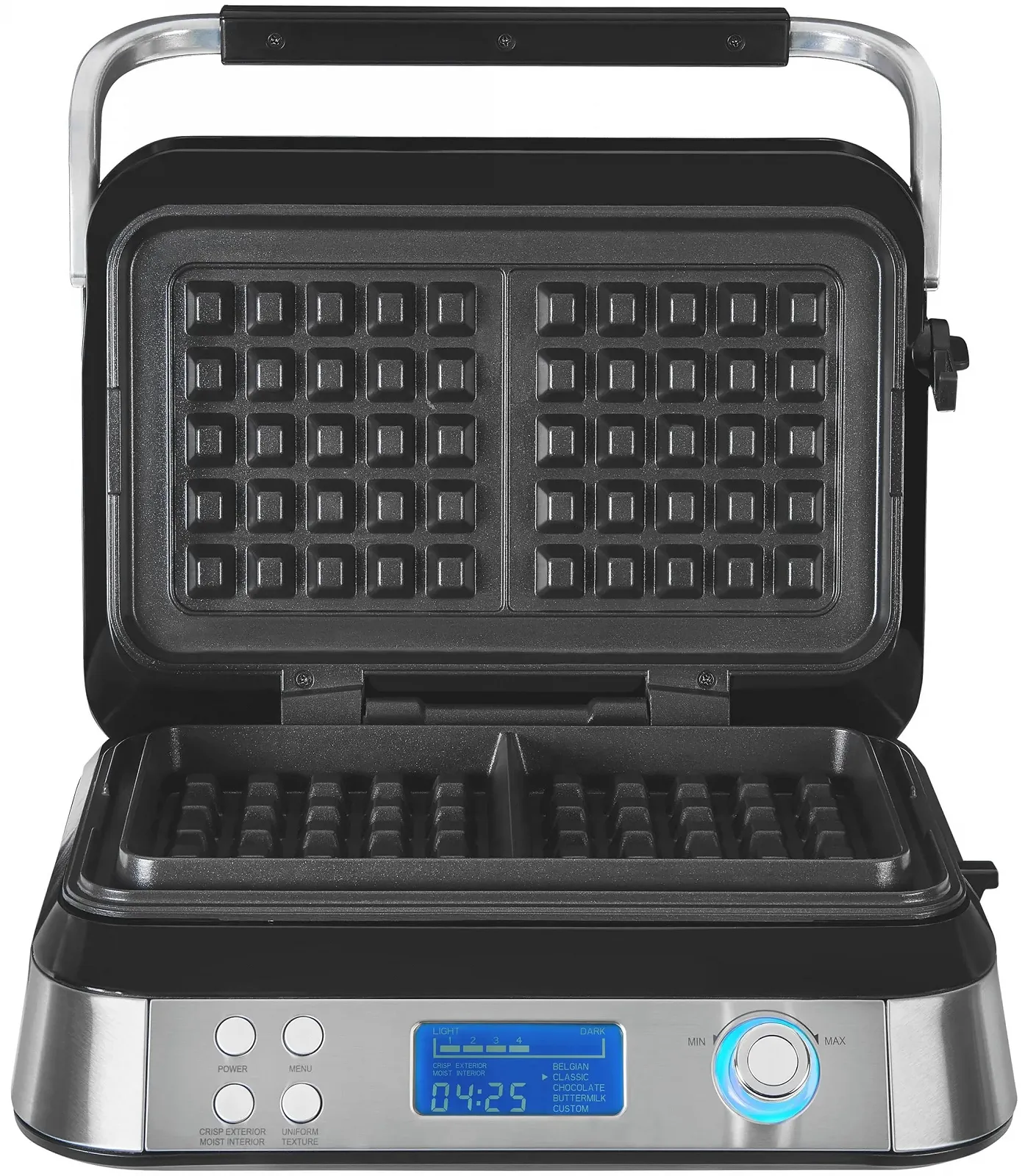 Вафельниця Gutfels Waffle 5010 / антипригарне покриття / таймер / 5 програм / Сріблястий, фото №1