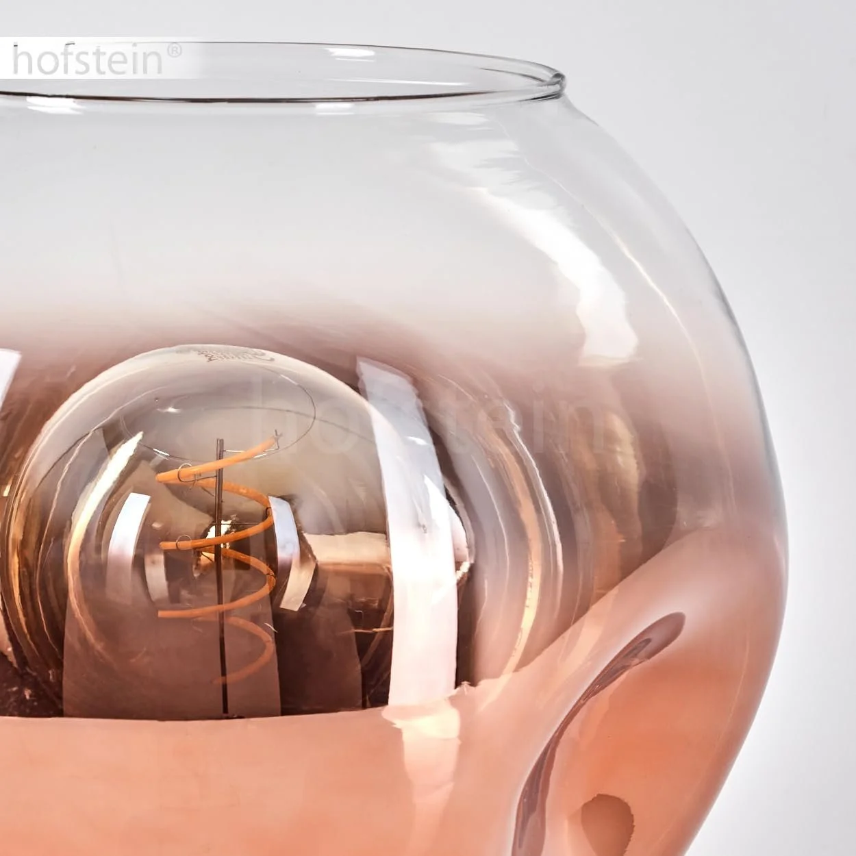 Настільна лампа Ripoll Metal/Glass Modern Retro/Vintage 25 см E27 Чорний/Мідний/Прозорий, фото №4