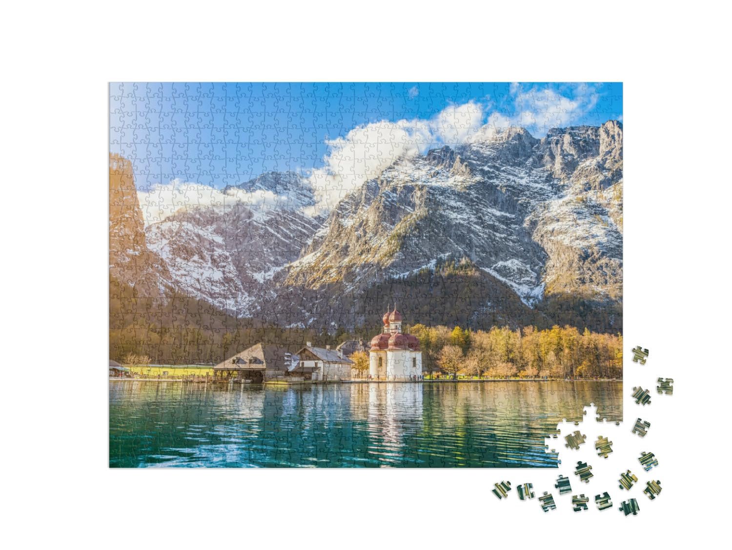 Пазл puzzleYOU Nature, Germany, Rivers & Lakes, German Alps Живописный горный пейзаж на озере Кёнигсзе в Баварии, Германия 1000 деталей, фото №2 Пазл puzzleYOU Nature, Germany, Rivers & Lakes, German Alps Живописный горный пейзаж на озере Кёнигсзе в Баварии, Германия 1000 деталей, фото №2