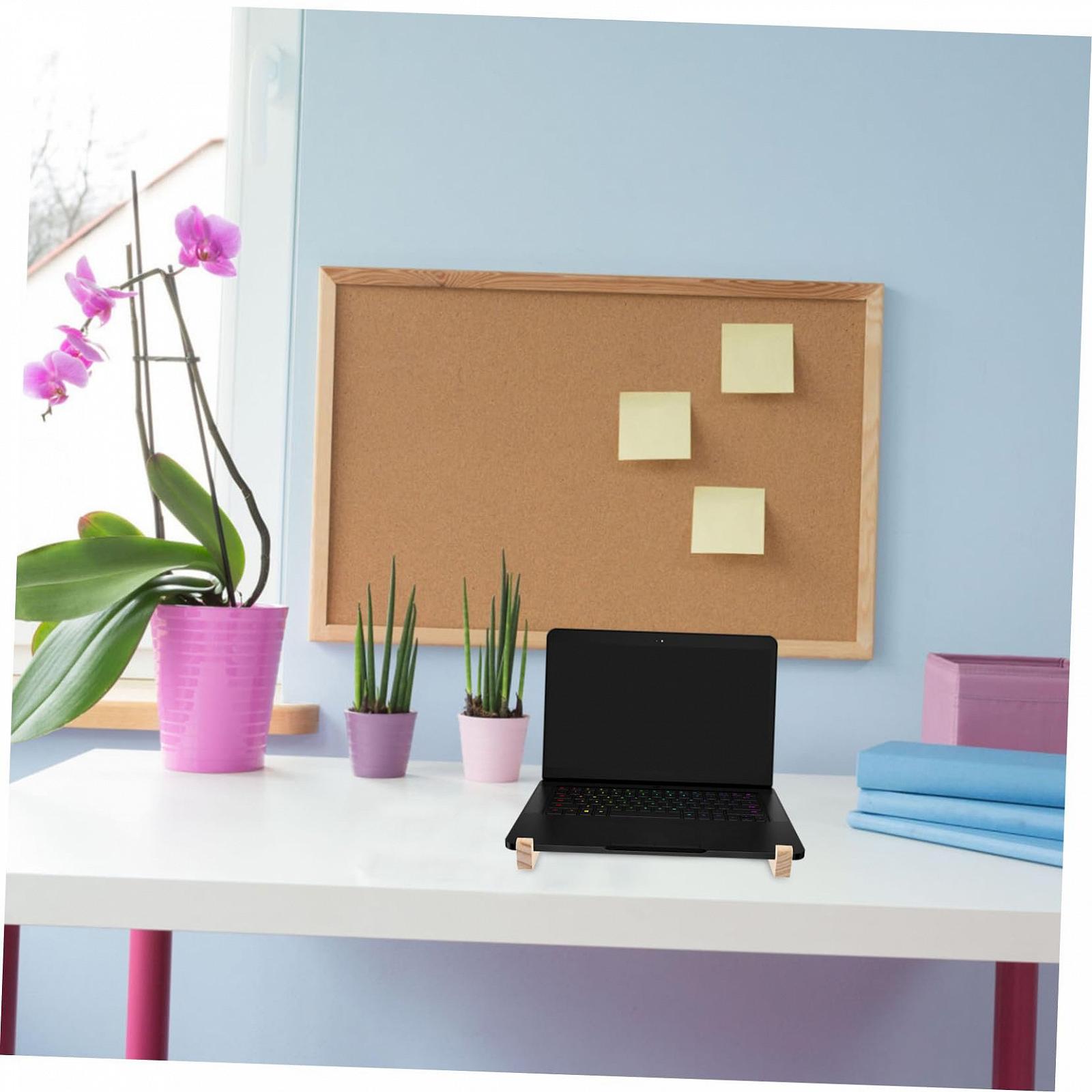 Подставка для ноутбука деревянная эргономичная с вентиляцией для стола, фото №3