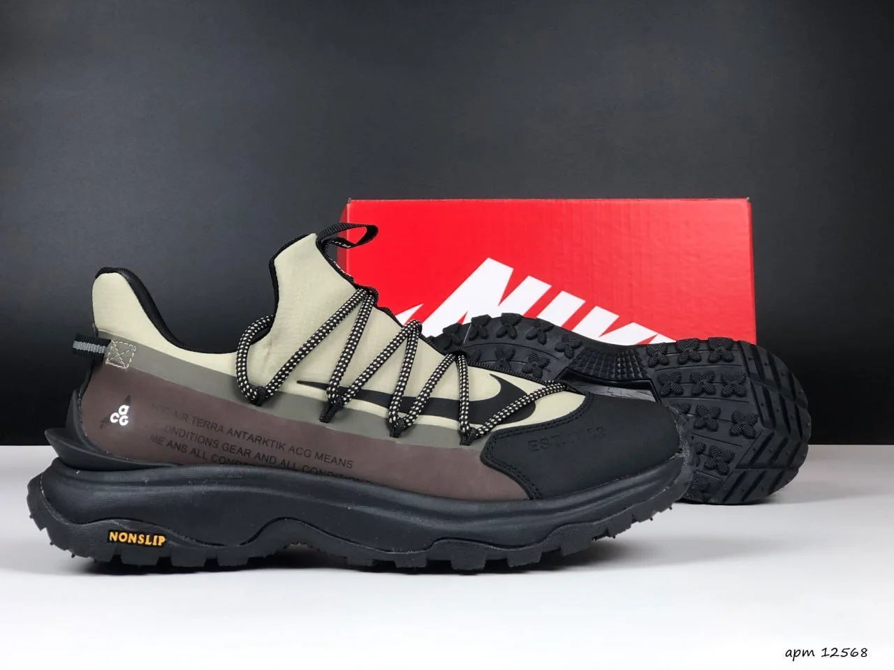 Чоловічі кросівки Nike ACG Air Terra Antarktik коричневі з чорним термо осінь зима, фото №6
