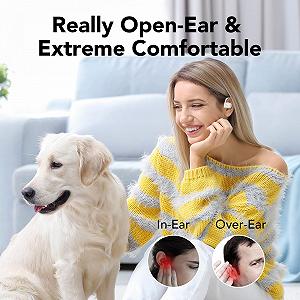 Наушники Hendari Open Ear Bluetooth 5.3 LED Display 75 часов Воспроизведения Глубокий Бас Беспроводные Вкладыши 4 Микрофона IPX5 Водонепроницаемые synthetic.ua - Фото 1