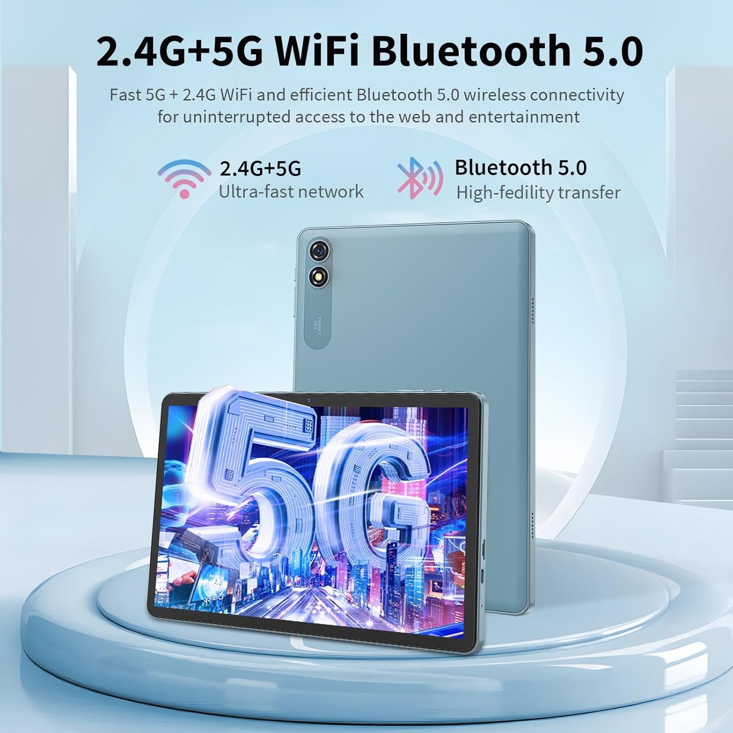 Планшет 10.1" QDDQ T901 6+18/256Gb 8 ядер Android 15 8000 mAh Blue, фото №6