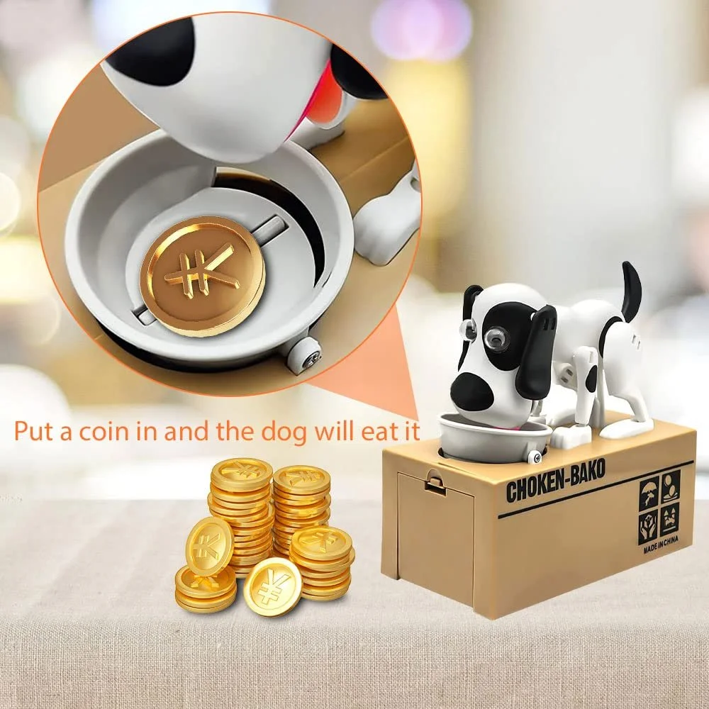 Копилка Hungry Dog интерактивная Белая, фото №3