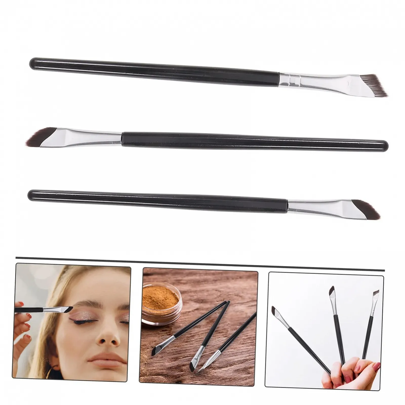 Набор кистей MAGICLULU 3 шт. для консилера, подводки под глаз, фото №4 Набор кистей MAGICLULU 3 шт. для консилера, подводки под глаз, фото №4