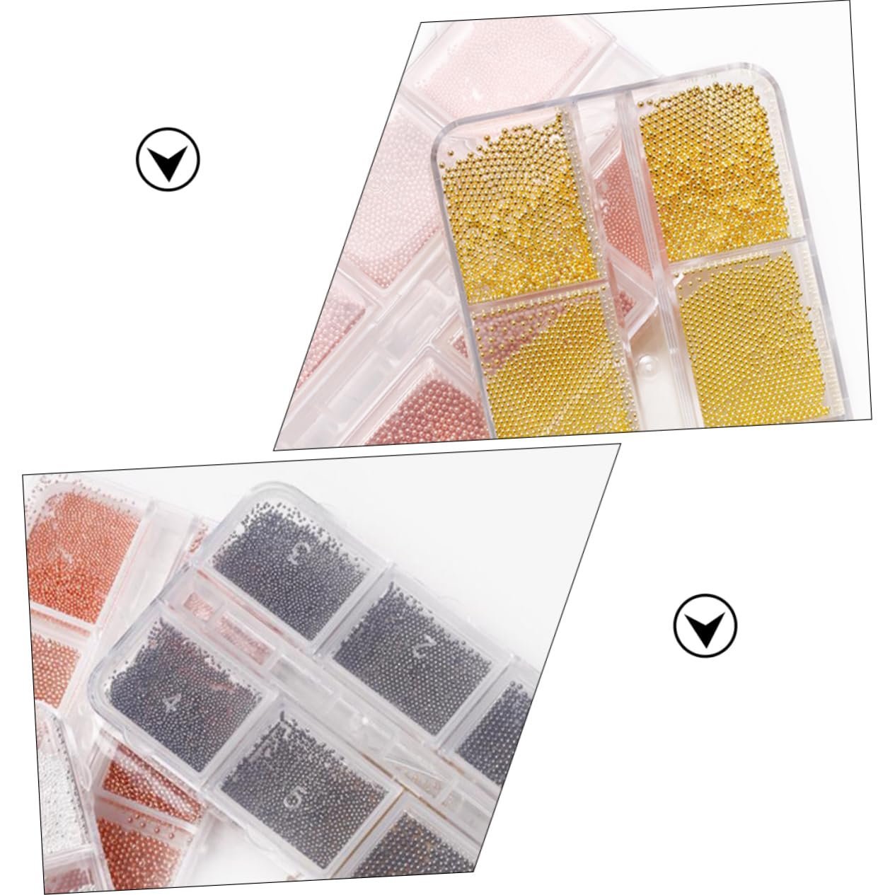 Украшения для ногтей Healeved, стальные шарики, 12 коробок, фото №3