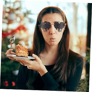 Сонцезахисні окуляри PACKOVE Серцеподібні Різнокольорові Для жінок Металеві ніжки Стиль 90-х synthetic.ua - Фото 1