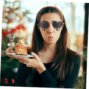 Солнцезащитные очки PACKOVE Сердцевидные Разноцветные Для женщин Металлические ножки Стиль 90-х synthetic.ua - Фото 1