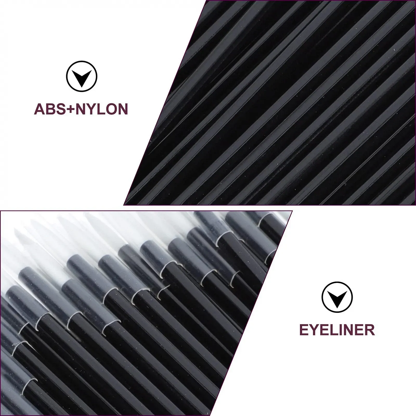 Кисті для підводки очей Beaupretty 50 шт., фото №3