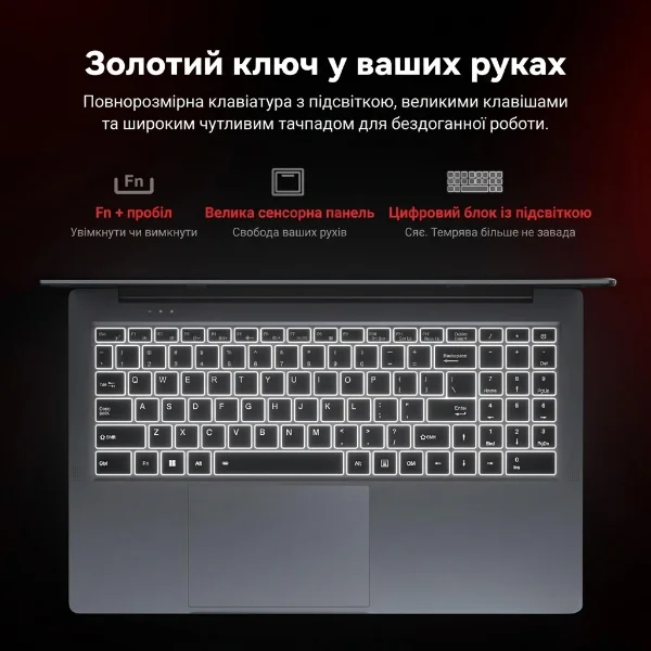 Ноутбук 16.1" ACEMAGIC AX16 Pro AMD Ryzen 7 5825U RAM 16GB SSD 512GB Windows 11 (UKR), фото №3