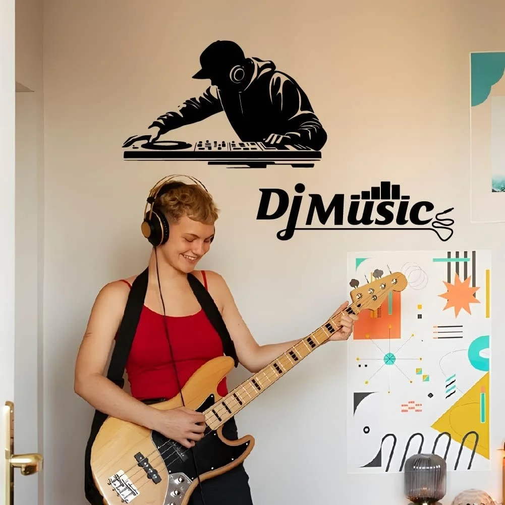 Настінна наклейка SUPERDANT DJ Music Чорний, фото №4