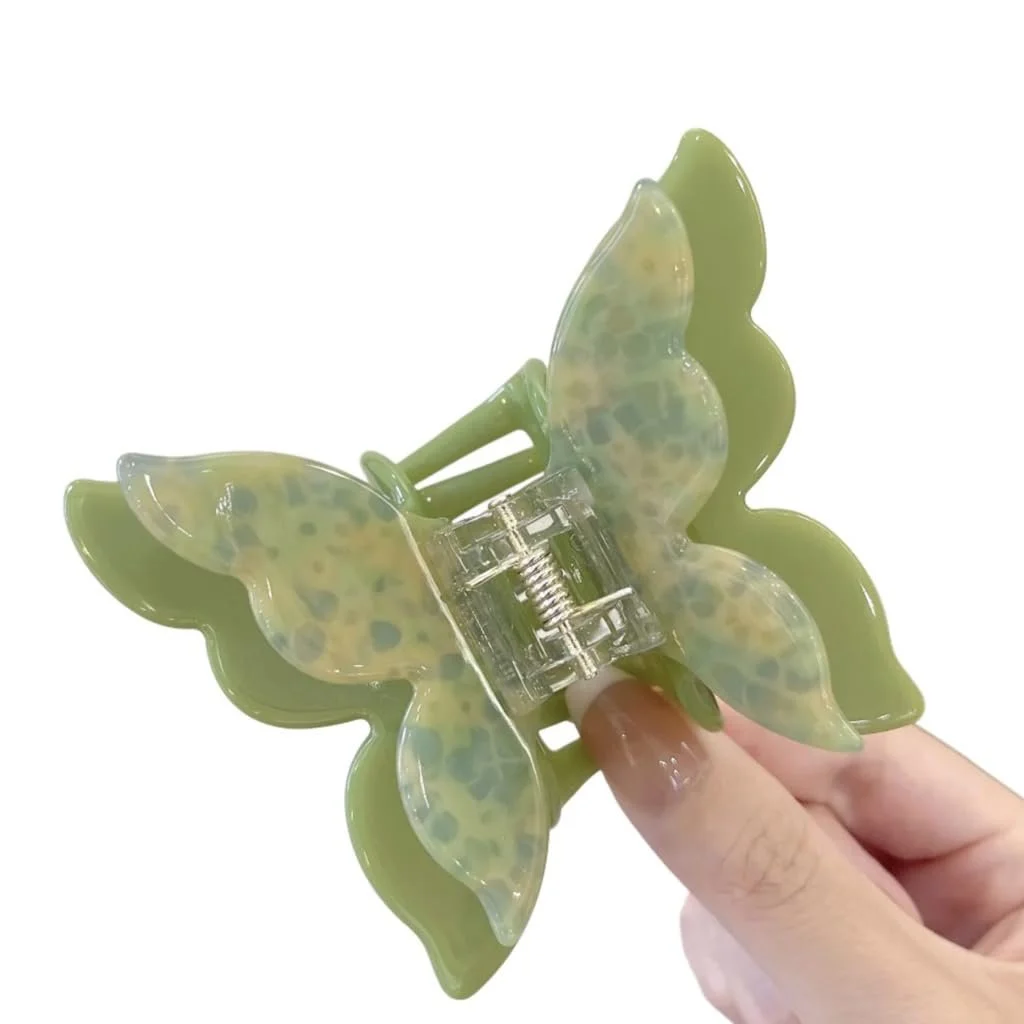 Заколка для волос Yjcnelcr двухслойная бабочка ацетат, фото №2 Заколка для волос Yjcnelcr двухслойная бабочка ацетат, фото №2