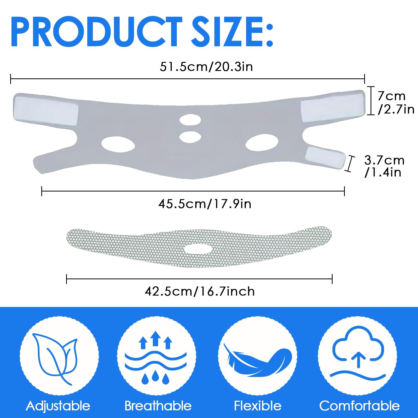 Ремінець на підборіддя проти хропіння Регульований допоміжний засіб для сну, фото №3
