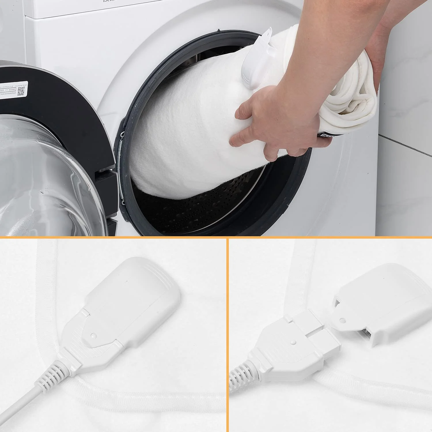 Автомобильный Плед с подогревом Deuba, электрический, для путешествий, теплый, 150 x 80 см, белый, фото №5