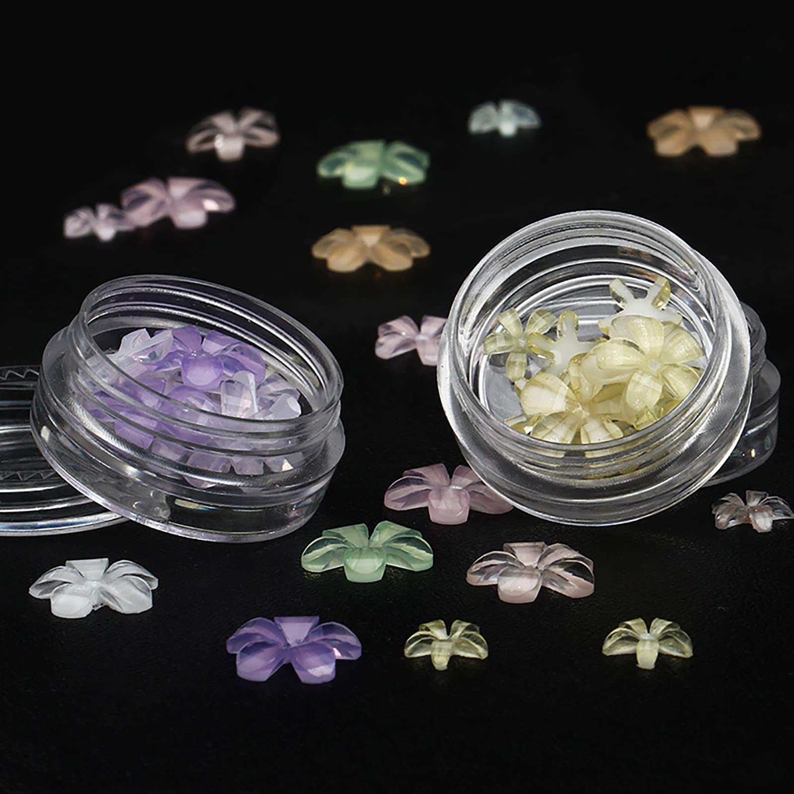 Стрази Круглі Квіти Акрилові 3D Багатобарвні, фото №5