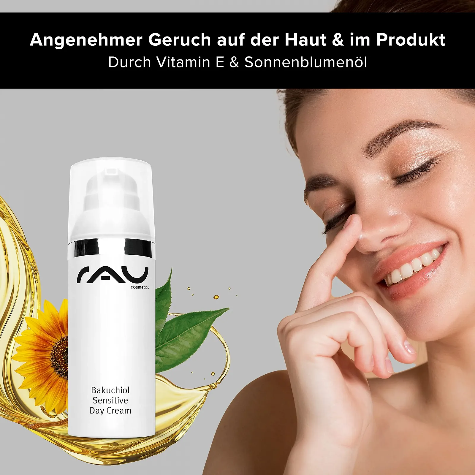 Денний крем RAU Cosmetics Bakuchiol Sensitive 50 мл з бакучіолом, скваланом та мигдальною олією, фото №5 Денний крем RAU Cosmetics Bakuchiol Sensitive 50 мл з бакучіолом, скваланом та мигдальною олією, фото №5