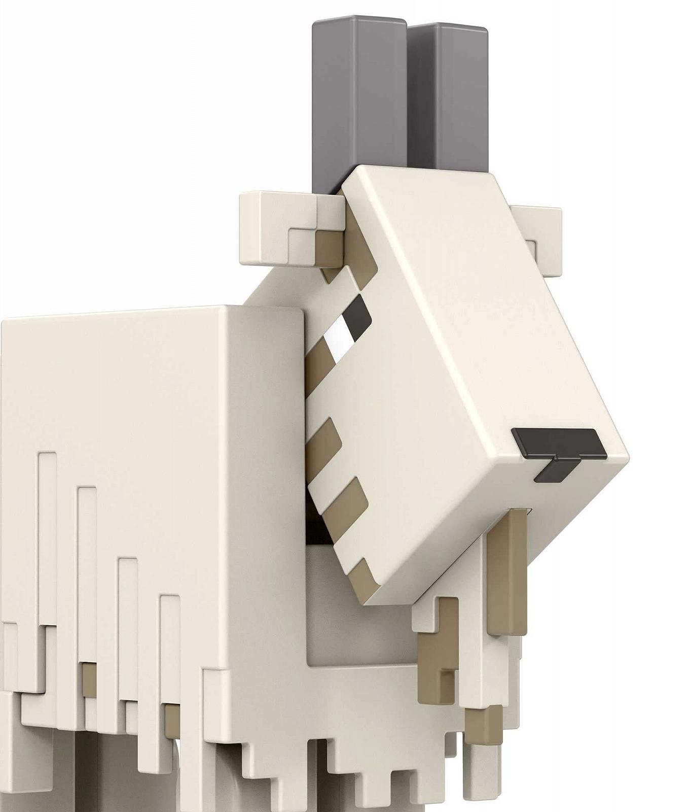 Фігурка Mattel Minecraft HDV15 Коза, близько 8 см, з 1 будівельним елементом та аксесуарами, фото №3