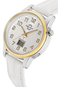 Женские часы Кварцевые Master Time Funk MTLA-10799-42L Аналоговые Цифровые Ремешок кожаный, золотой, современные synthetic.ua - Фото 1