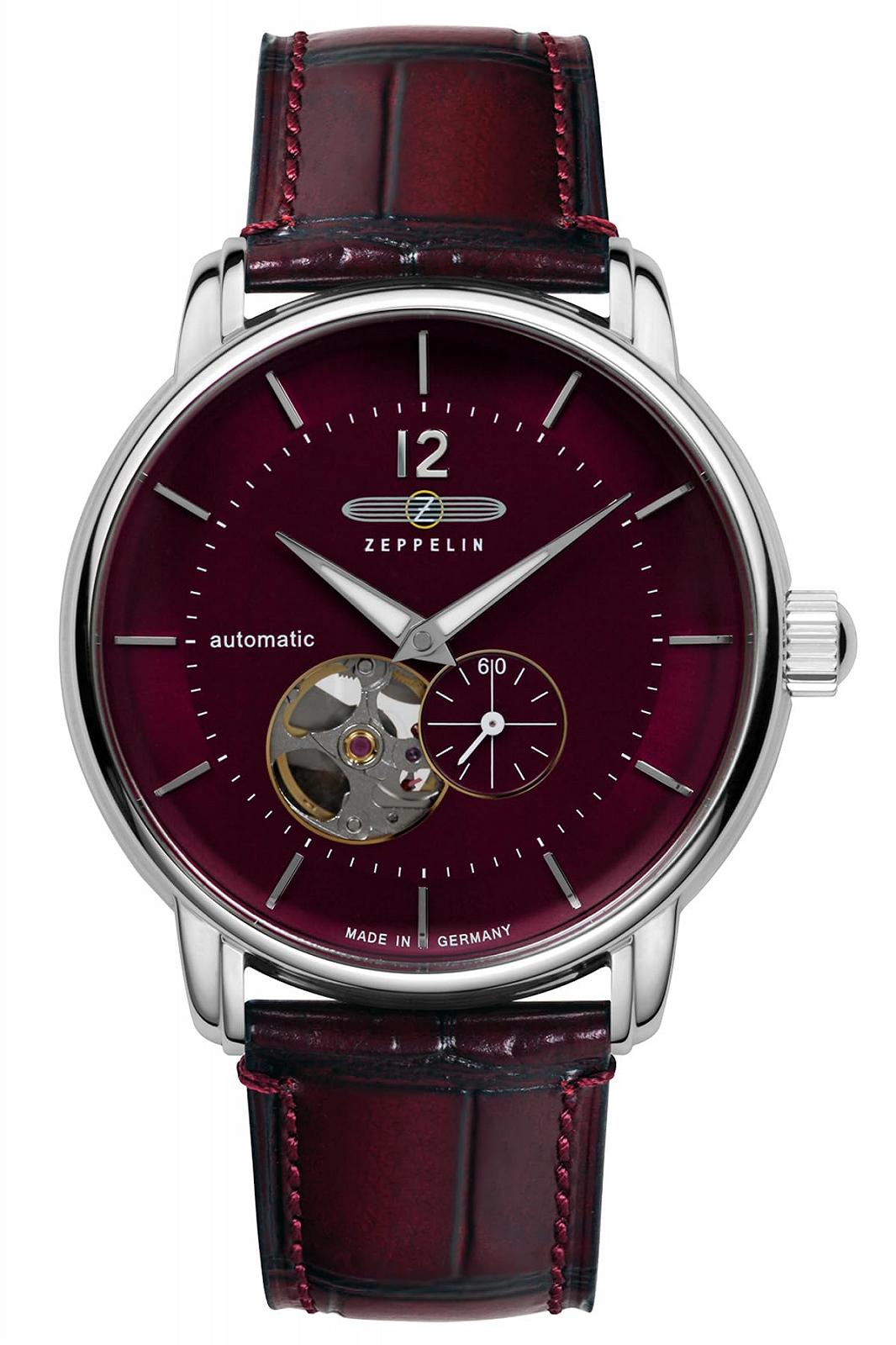 Часы Zeppelin Automatic LZ 120 Lake Constance с ремешком под кожу крокодила 8166 разные цвета, фото №1