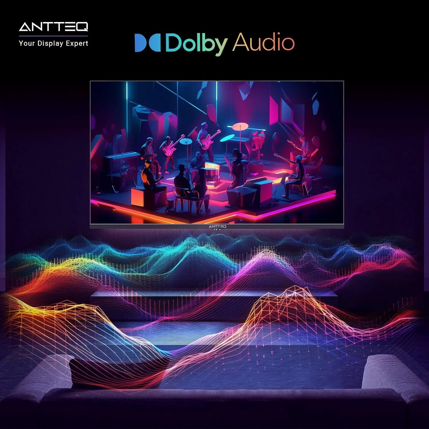 Телевізор 32" Antteq AV32 / HD / 60 Гц / LCD / Smart TV / Wi-Fi / Bluetooth / T2, фото №3 Телевізор 32" Antteq AV32 / HD / 60 Гц / LCD / Smart TV / Wi-Fi / Bluetooth / T2, фото №3