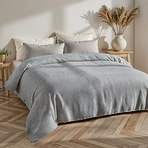 Покривало Loomvia 200 x 220 см, 80% бавовни, 20% бамбука, вафельний вигляд, антрацит - Фото 1