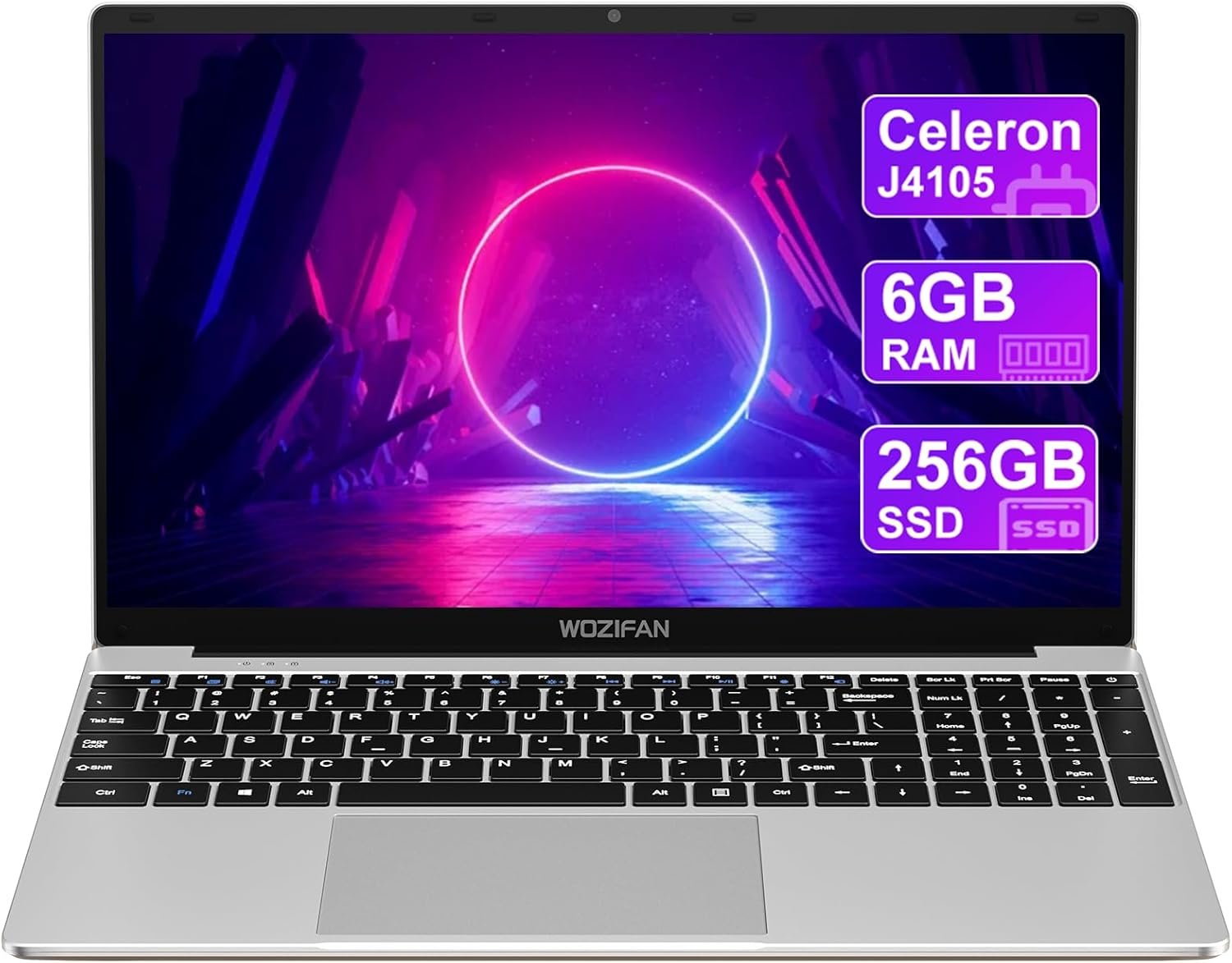 Ноутбук 15.6" WOZIFAN ‎W6 Intel Celeron J4105 RAM 6GB SSD 256GB Windows 11 (UKR), фото №1