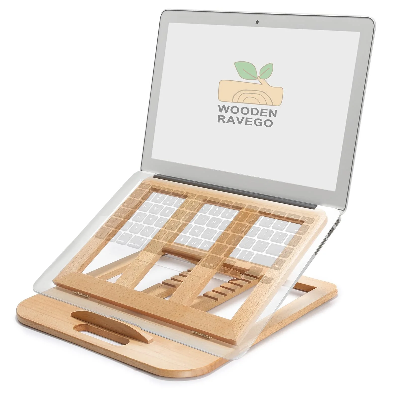 Підставка для ноутбука, регульована по висоті, 6 рівнів регулювання, дерев'яна підставка для ноутбука, портативна вентильована для ноутбука для MacBook, ноутбука/лептопа, сумісна з 10-15.6 дюймів (бук), фото №1 Підставка для ноутбука, регульована по висоті, 6 рівнів регулювання, дерев'яна підставка для ноутбука, портативна вентильована для ноутбука для MacBook, ноутбука/лептопа, сумісна з 10-15.6 дюймів (бук), фото №1