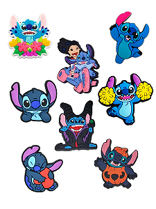 Джибитсы Стич 3D Лило и стич Lilo & Stitch 8 шт аксессуары для обуви Крокс украшение Dz_145_9 - Фото 1