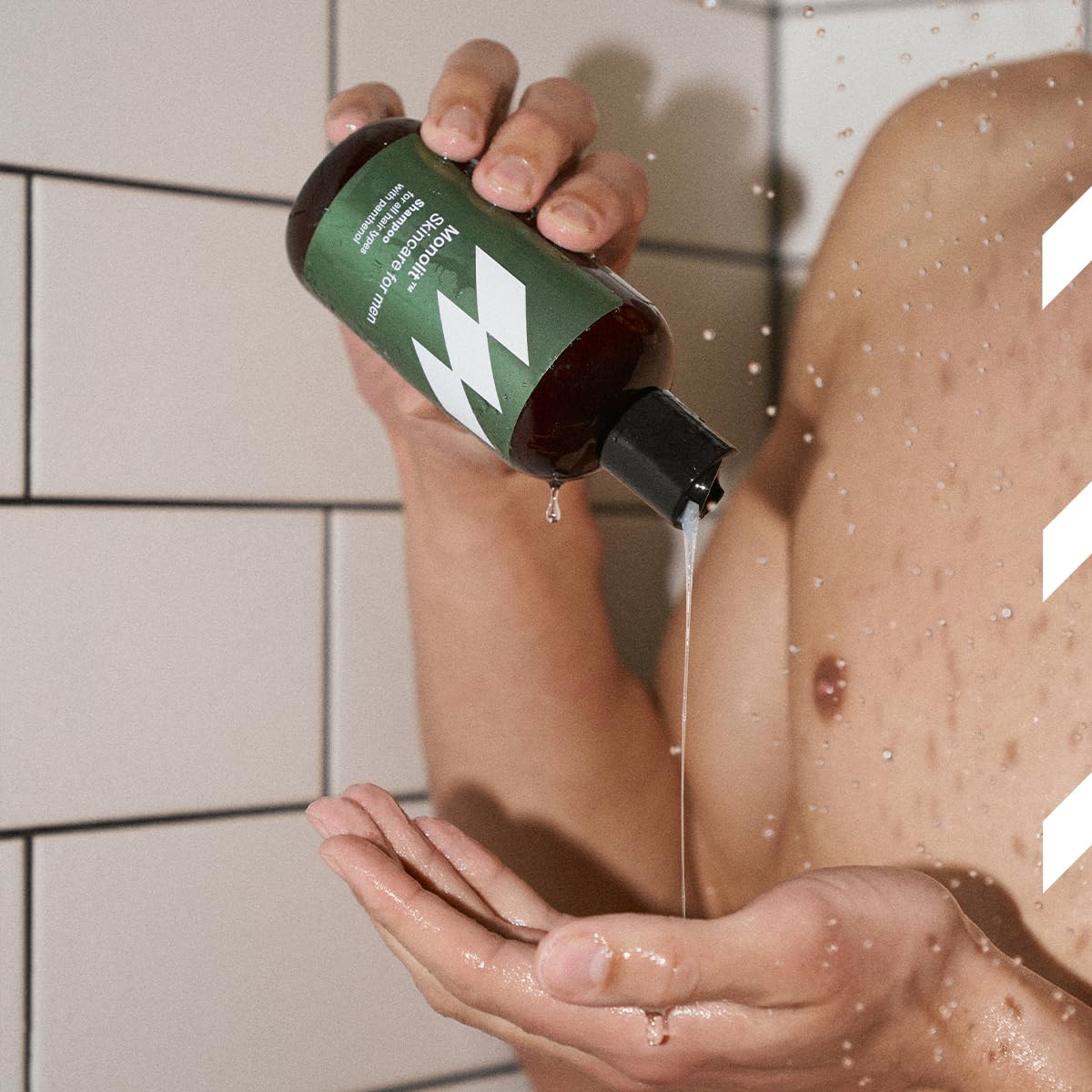 Шампунь Monolit для мужчин с Пантенолом Укрепление волос Уход за корнями волос Успокаивает кожу головы Пантенол Экстракт ромашки Эффективный эффект 250 мл, фото №3