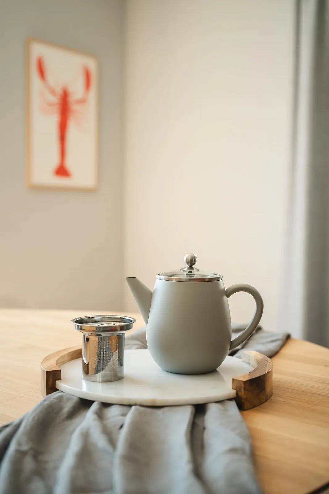 Чайник-заварник Bredemeijer з подвійними стінками Сірий 1.1 літра, фото №9