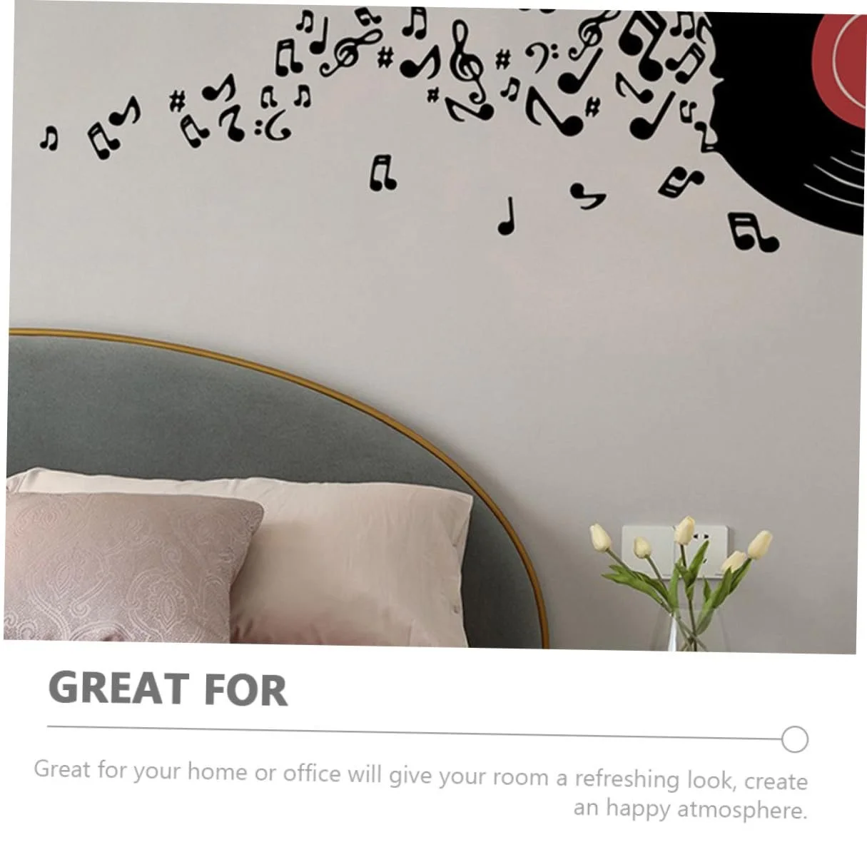 Наклейка для стін VANZACK 2 Sheets Vinyl Music Records Self-Adhesive Removable Reusable, фото №4