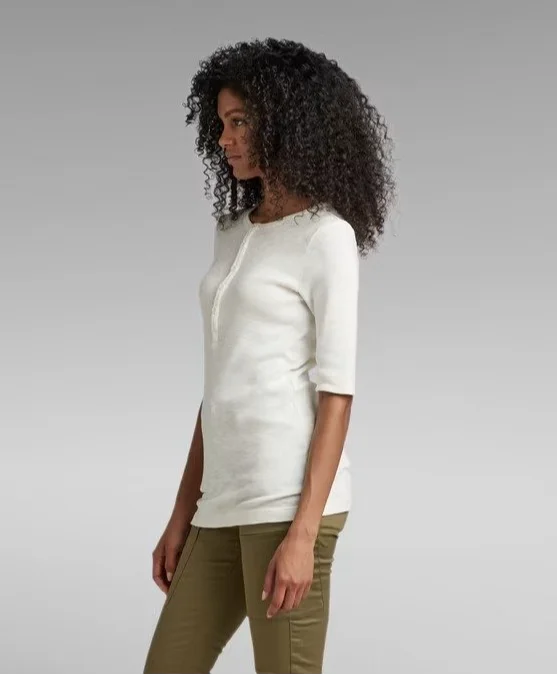 Жіночий топ G-Star RAW Henley Half Sleeve Slim Top - S, фото №2 Жіночий топ G-Star RAW Henley Half Sleeve Slim Top - S, фото №2