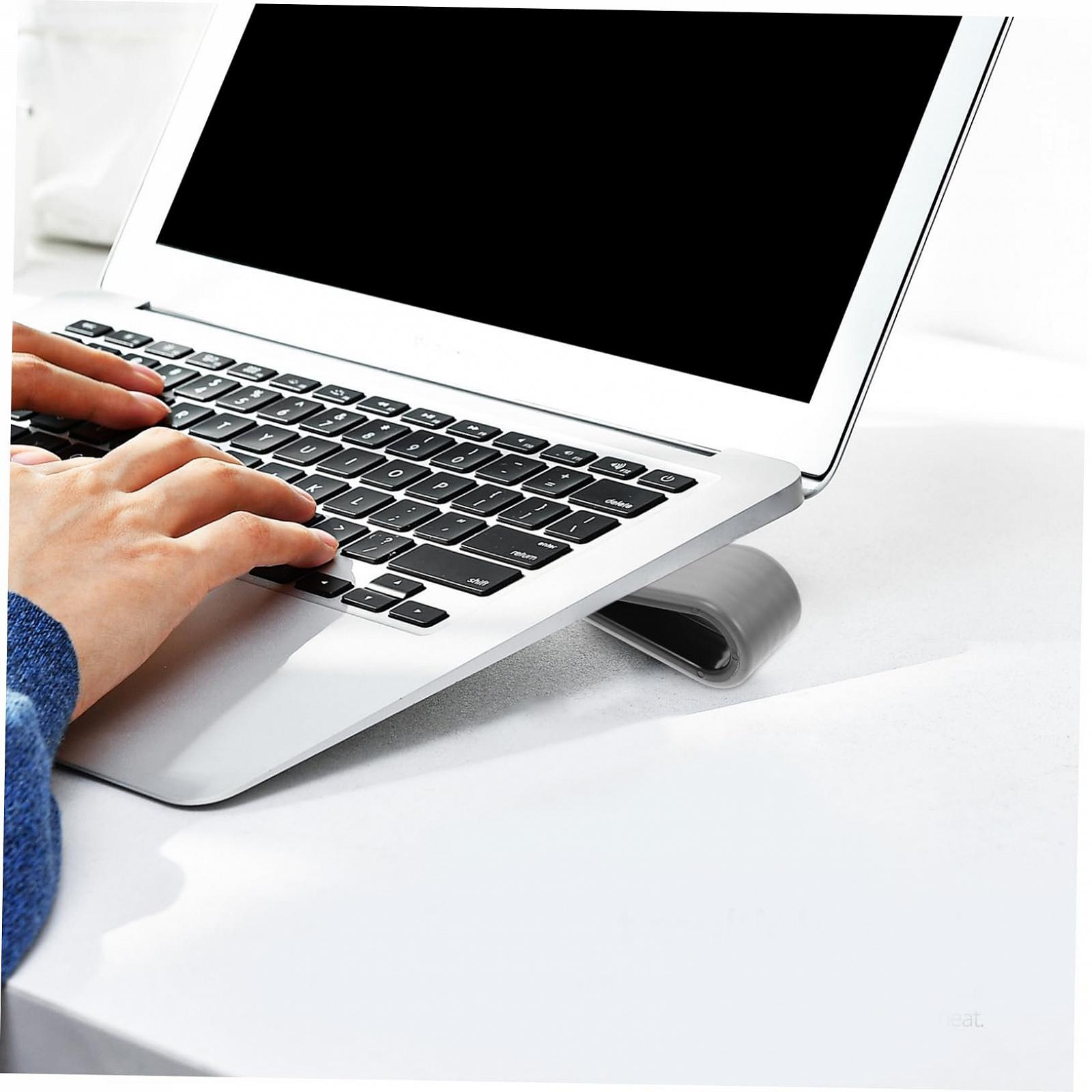 Підставка для ноутбука Силіконова Ергономічна Портативна і Легка для Столу та Подорожей Чорний, 2 шт, фото №4