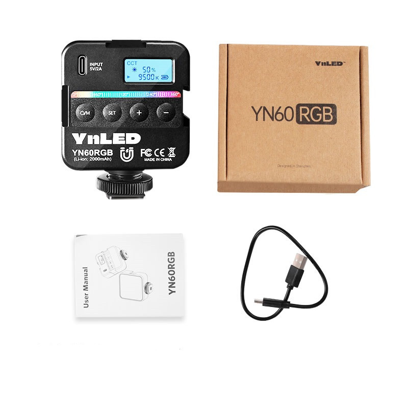 Накамерне світло LED RGB 2500-9500К CRI 95 Yongnuo YN60RGB, фото №4