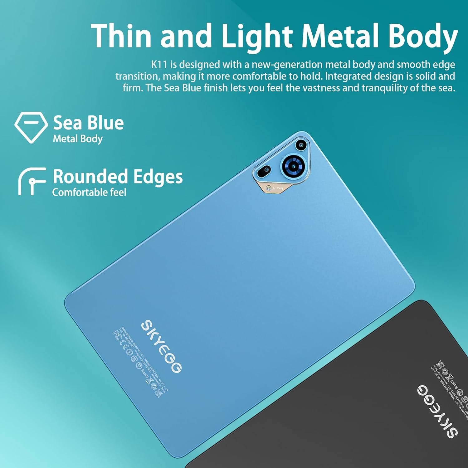 Планшет 10.1" SKYEGG K11 (6+16)/128Gb Android 14 8000 mAh Голубой, фото №7