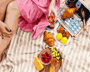 PGX38488 Розмальовка за номерами Смаколики на пікнік В картонній коробці, фото №1 PGX38488 Розмальовка за номерами Смаколики на пікнік В картонній коробці, фото №1