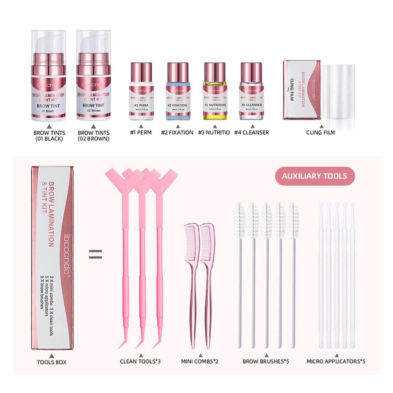 Набір Layhou ibcccndc Brow Lamination & Tint DIY Augenbrauen Lifting Styling Kit для красивих брів Довготривалий, фото №7