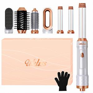 Стайлер для волосся UKLISS 6 в 1 фен-щітка з автоматичною плойкою 1000 W іонізація для довгого та короткого волосся Multistyler Pro Airbrush - Фото 1