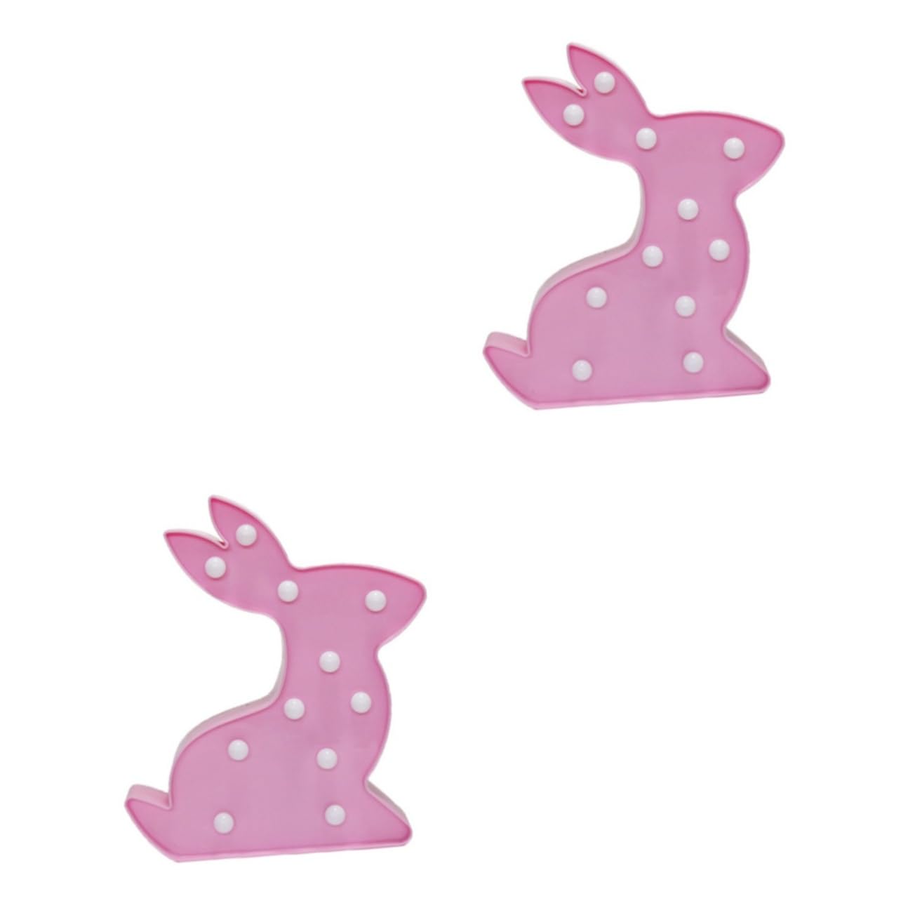 Ночник Housoutil 2 x Marquee Bedside Lamp Rabbit LED Декоративная Светодиодная Лампа Кролик Розовая, фото №7