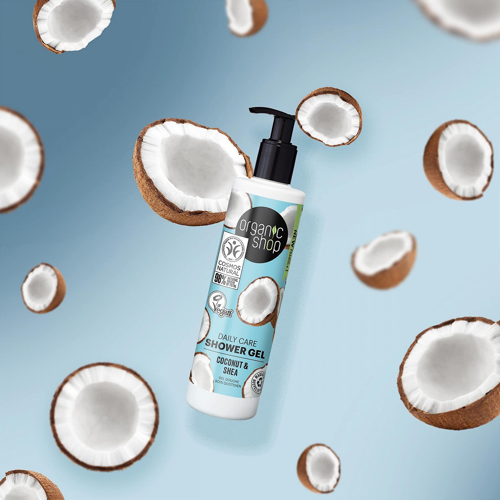 Гель для душу Organic Shop Daily Care Coconut & Shea 280 мл, фото №2