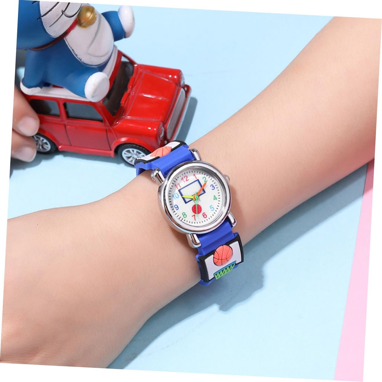 Детские Кварцевые Часы LIFKOME 3D Cartoon Basketball Легкий Дизайн, фото №6