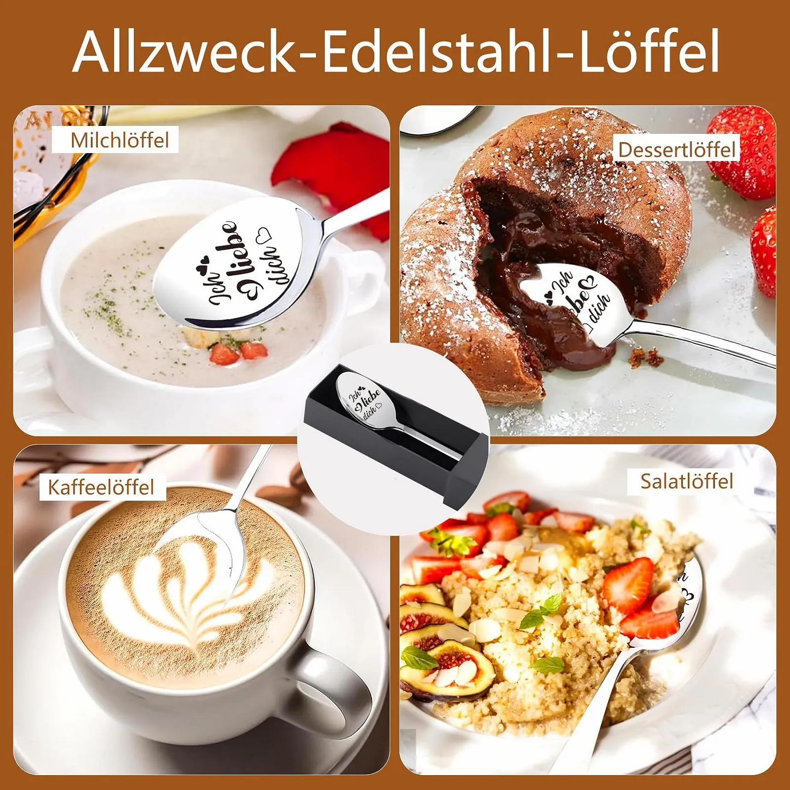 Ложка I Love You, Сріблястий, фото №2