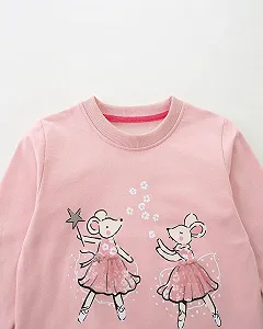 Детский свитшот для девочек Рождественский мультяшный пуловер Хлопковый топ с длинными рукавами Размер 92-122, 1-7 лет synthetic.ua - Фото 1