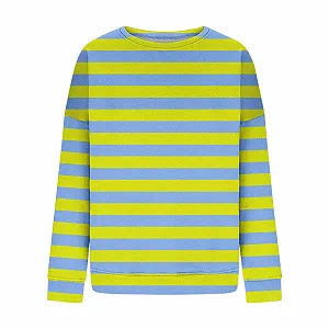 Женская толстовка Generisch Oversized Классический V-образный вырез, мягкая, элегантная, в полоску, на Хэллоуин, легкая куртка synthetic.ua - Фото 1