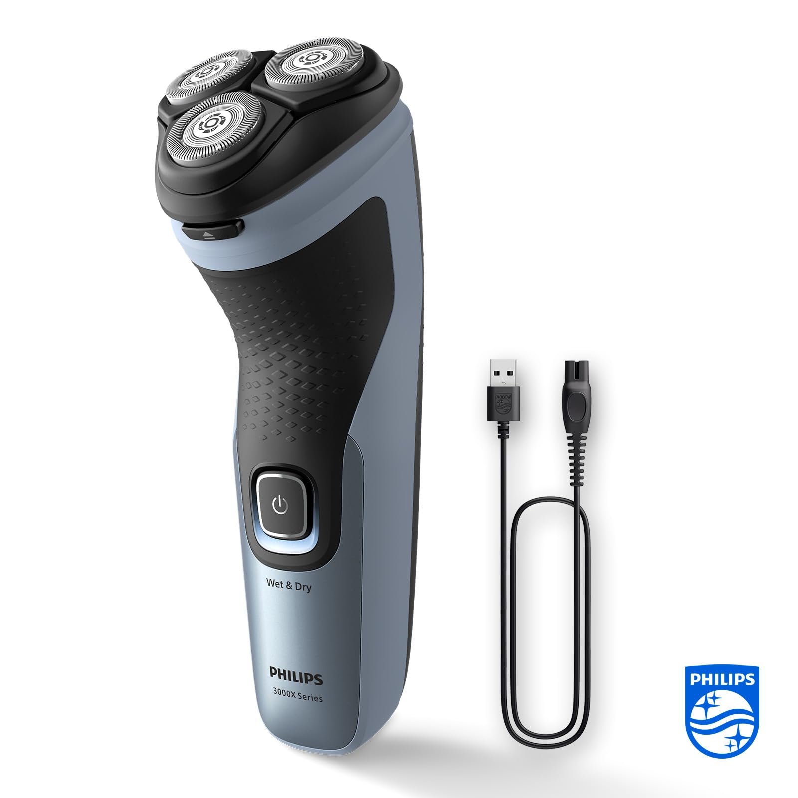 Электробритва Philips Shaver Series 3000X X3053/00 влажное и сухое бритье SkinProtect откидной триммер Небесно-голубой, фото №7 Электробритва Philips Shaver Series 3000X X3053/00 влажное и сухое бритье SkinProtect откидной триммер Небесно-голубой, фото №7