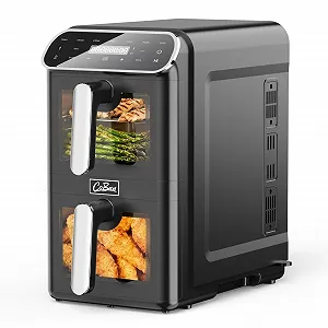 Мультипіч COBNN Double Stack 11 л (2 x 5,5 л) з оглядовим вікном SYNC & DUAL 9 програм DIY V0 2460 Вт - Фото 1