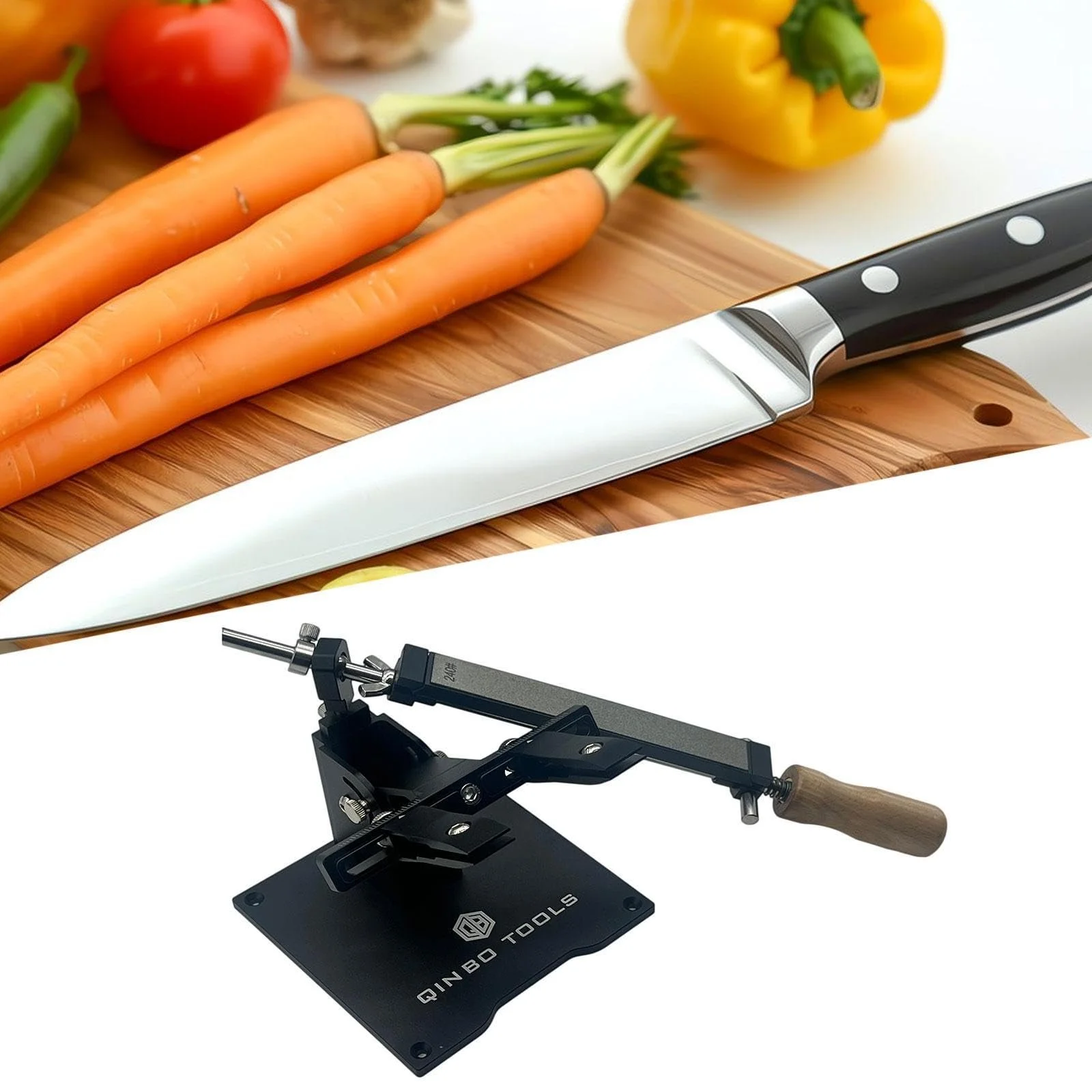 Точилка для ножей алюминиевый сплав регулировка угла 140 x 140 мм, фото №3